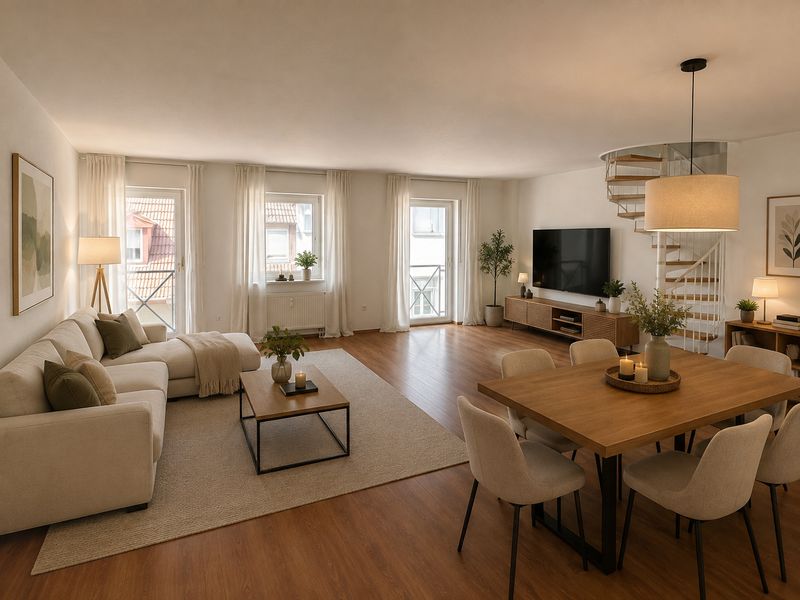 Stilvolle 3-Zimmer-Maisonette-Wohnung mit PKW-Stellplatz in Zentrale Lage von Schwetzingen